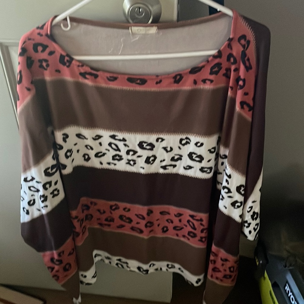 Cute animal print boutique top